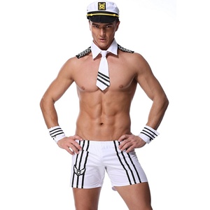 Pabrik langsung Baru Pria Halloween pasukan udara peran bermain Set Lingerie DS dasi korset celana pendek seragam klub malam kostum pakaian dalam seks - Product Image 3