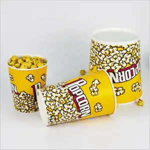 Secchi di carta di pollo fritto usa e getta da asporto di alta qualità per patatine di popcorn di film pollo fritto nel negozio di fast food