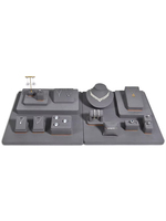 Ensemble de présentoirs à bijoux en microfibre de luxe pour comptoir de magasin, présentoirs et organisateur de plateaux pour bagues, boucles d'oreilles, colliers