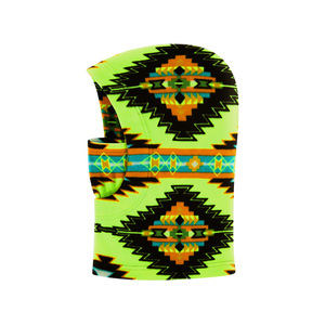 Printed Fleece Lined Buffet Hood Geometric Pattern Warm Face Mask For Outdoor Cycling Skiing Unisex Neck Protector - Product Image 2