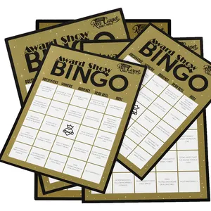 Tarjeta de BINGO, diseño libre de fábrica, impresión en color, tarjeta de bingo ligera anti-pseudo-luz