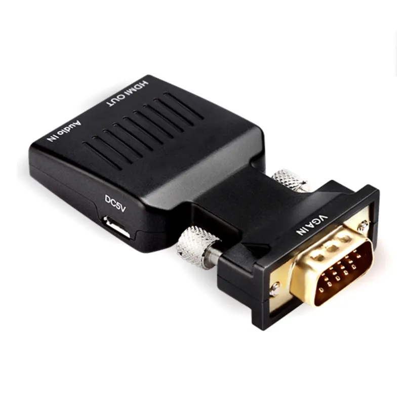 VGA to HDTV Adapter with Audio PC to TV Monitor Projector 1080P Active Converter