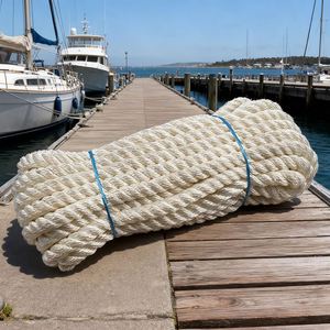Hawser Laid Polyamide 3 Strand Twist Nylon Rope Mooring Rope Dock Line <b>Yacht</b> Rope for Sale - Product Image 1