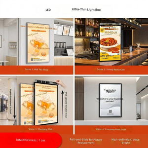 Ultra-Thin Rectangle Aluminum LED Draw Lightbox Outdoor Advertising Menu Illustration Display Customizable Wall-Mounted Luminous - Product Image 6