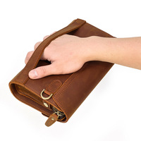 Dompet Pria Kulit Sapi Premium Ringan Langsung dari Pabrik, Tas Selempang Kulit Asli dengan Logo Kustom