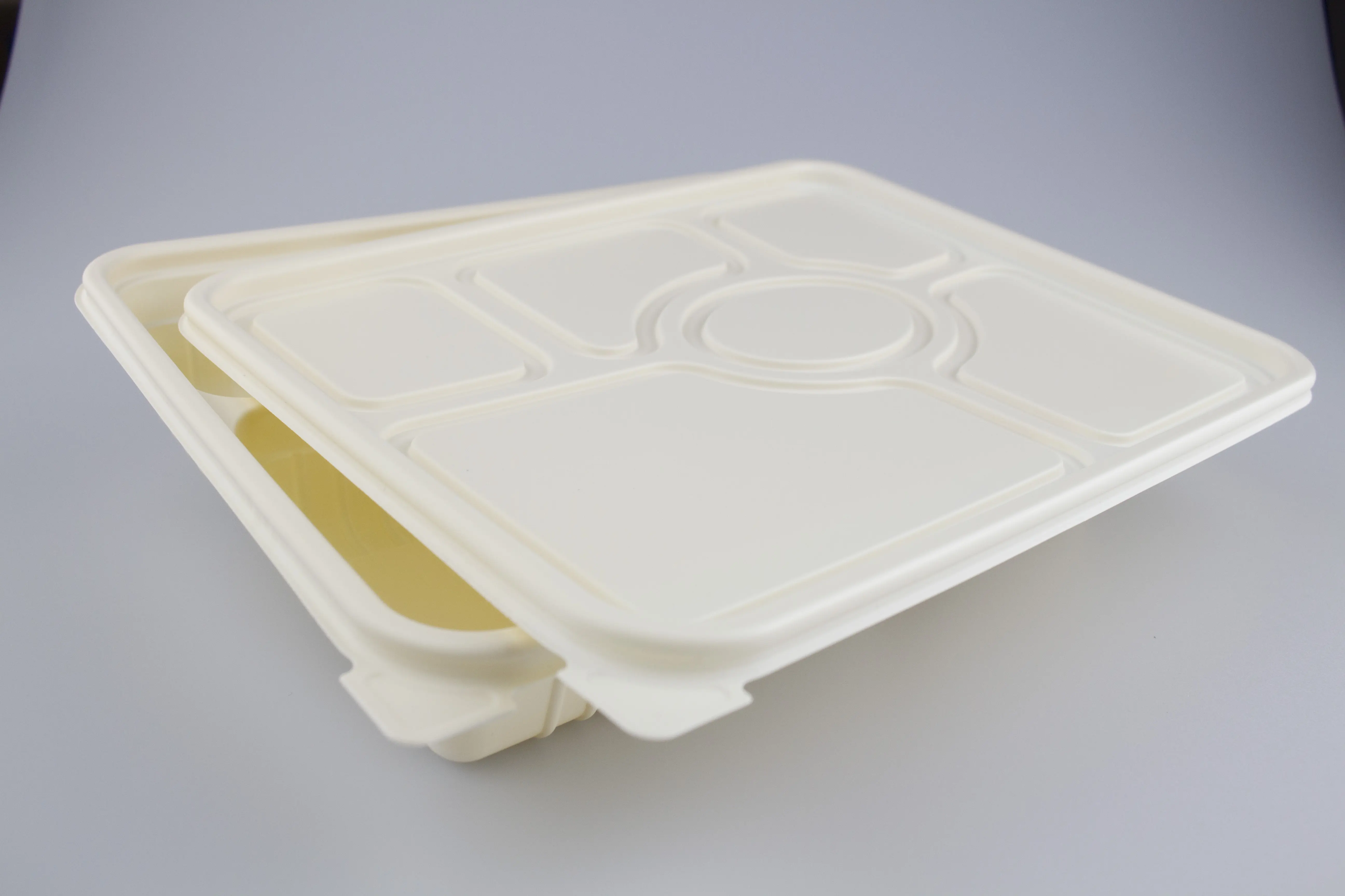 Nieuwste Hete Verkoop Maïszetmeel Lunchbox Food Grade Take-Out Papieren Verpakking Food Box Milieuvriendelijke Maaltijddoos