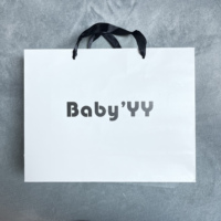 Recycled Paperboard Luxury Boutique Store Small Shopping Paper Bag Gift Gold Hot Stamping Embossing Ribbon Handle Closure