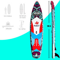 Planche à pagaie gonflable en PVC à dessus souple pour les sports nautiques, le surf dans les eaux océaniques