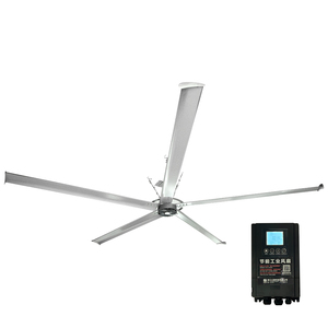 SANXIN usine personnalisé <span class=keywords><strong>SX</strong></span>-DFS73 entrepôt atelier lame en aluminium industriel laitier pilier monté 220V plafond géant HVLS ventilateur - Product Image 1