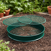 Tamis de jardin multi-mailles, ensemble de tamis 4-en-1 en acier inoxydable pour tamiser le sable, la terre, le gravier et le compost, empilable