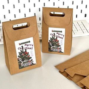 Boîtes cadeaux en papier kraft de Noël avec poignées, sacs d'emballage, boîtes de transport personnalisées avec logo pour le commerce de détail et les cadeaux de fête - Product Image 4