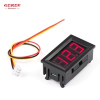 GEREE Penjualan Terlaris V58D Dc Voltmeter 4.5-30V Volt Meter Layar LED Merah 0.56 Inci Meteran Tegangan Digital 12V 24V Mini Voltmeter