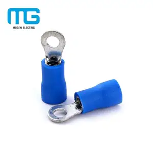 RV2-3.2 Factory Directly Provide Blue color PVC insulated copper ring Terminal And Cable Lug