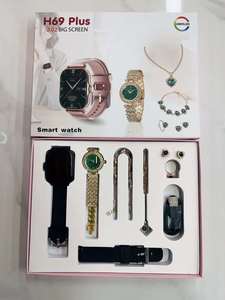 Hot 2024h69 cộng với thiết lập Smartwatch 6-in-1 lớn inch HD màn hình Series 9 49mm với vòng cổ bông tai vòng đeo tay thiết lập của 4 smartwat - Product Image 3