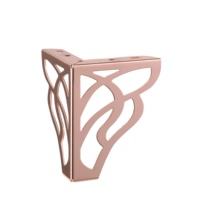 Extensions de jambes de canapé couleur or fleur jambes de canapé de meuble motif fleur européenne triangle jambes de meuble or canapé en métal