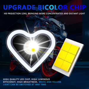 Lelanpu motosiklet aksesoris อุปกรณ์เ<span class=keywords><strong>ส</strong></span>ริมสำหรับรถจักรยานยนต์โปรเจคเตอร์เลเซอร์ LED 1เลนส์ทำงาน<span class=keywords><strong>ส</strong></span>ปอตไลท์สำหรับ Tmax 560 R15 V2 Vespa - Product Image 5