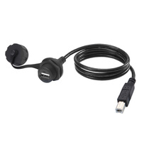 Connecteur mâle USB Type A à souder Lshitech, câble USB 2.0, connecteur mâle, câble USB, indice de protection IP68, contacts en alliage de cuivre, boîtier en nylon