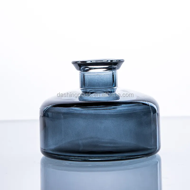 200ml Runde Glas Blau Reed Diffusor Flaschen mit Gummi Korken