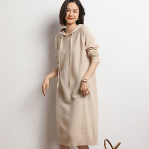 <span class=keywords><strong>Abito</strong></span> <span class=keywords><strong>in</strong></span> Cashmere di media lunghezza personalizzato da donna a manica lunga Maxi <span class=keywords><strong>abito</strong></span> con cappuccio <span class=keywords><strong>in</strong></span> Cashmere di <span class=keywords><strong>lana</strong></span> - Product Image 2