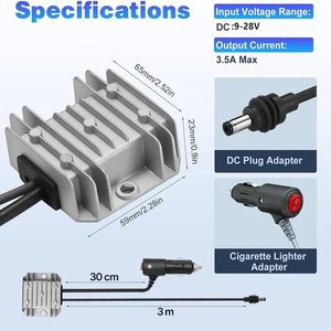 Convertisseur de tension 12V/24V vers 30V 3.5A pour voiture, adaptateur allume-cigare pour Starlink Mini, convertisseur DC - Product Image 2