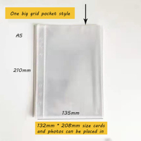A5/A6/A7 Pp Frosted Transparent Binder Notebook 6 Ring Binder Cover Handbuch