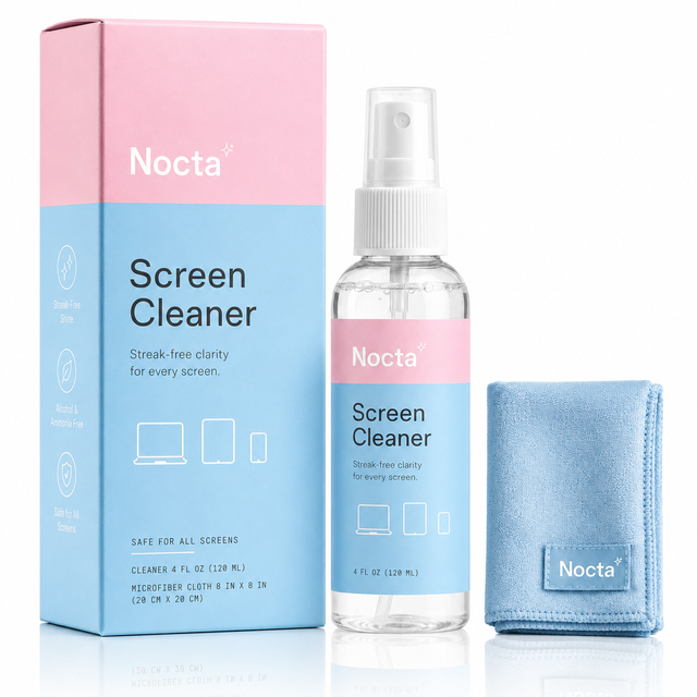 NOCTA Factory Direct Screen Cleaner Set Cost-effective Liquid Spray with Washable Microfiber Cloth for Bulk Wholesale Orders