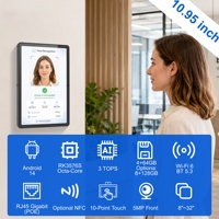 Tablette murale encastrée Rk3576s Android avec PoE, capteur de proximité NFC intégré, Rs485, Rj45, pour vérification NFC