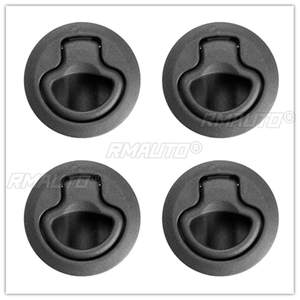 Juego de 4 Cierres Redondos de Repuesto para Escotillas, Plástico Negro para RV, Embarcaciones, M1-61 - Product Image 1
