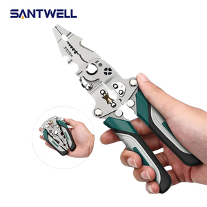 Wholesale 6-in-1 Multi-functional Wire Stripper Pliers <b>Long</b> <b>Nose</b> Pliers for Electrician Cutting Crimping Portable Tool Kit - Product Image 1