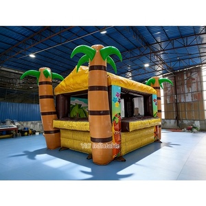 Bar gonflable portable professionnel Tiki avec palmiers pour événements extérieurs, fête, PVC durable, service OEM - Product Image 4