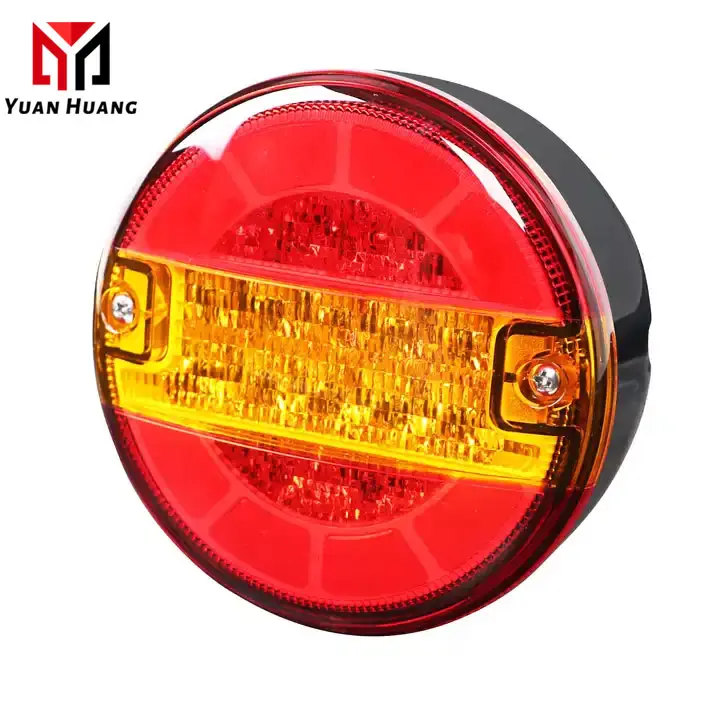 5.5inch Rodada Lâmpada Do Carro LED Traseira Trailer Trailer Caravana Camiões Correndo Freio Reverso Turn Signal Light