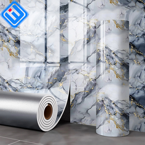 Autocollant mural <span class=keywords><strong>imitation</strong></span> marbre auto-adhésif, adhésif extra fort, imperméable, revêtement mural pour salle de bain et cuisine - Product Image 4