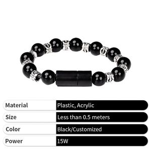 Câble de charge rapide USB-C 2026, design créatif, bracelet en plastique perlé, câble de données Micro USB pour téléphone - Product Image 4