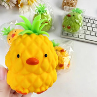 Jouet anti-stress Squishy Canard Ananas en TPR, jouet sensoriel à presser, cadeau mignon pour enfants
