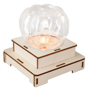 OKYN-Y2364 Wooden <b>DIY</b> Creative Pumpkin Night Light Assembly <b>Kit</b> - Product Image 4