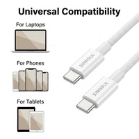 Cable USB C a C de Carga Rápida PD de Nailon Trenzado de 60 W con Color Personalizado OD 3.8 para iPhone y MacBook