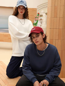 럭셔리 프랑스 테리 코튼 스웻셔츠 430 Gsm 헤비급 통기성 모의 목 디자인 겨울 맞춤 로고-의류에서 - Product Image 6