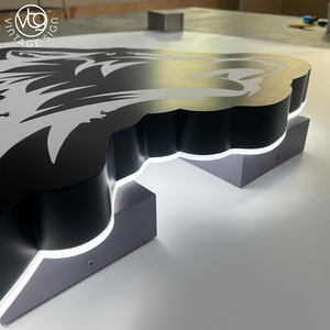 Letrero LED Retroiluminado con Cabeza de Águila Personalizada y Halo Blanco para Marca Deportiva - Product Image 5