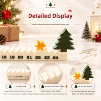 Calendrier de l'Avent de Noël en PLA imprimé en 3D, arbre, étoile, ornement de bureau, décoration de la maison, cadeau, vente en gros