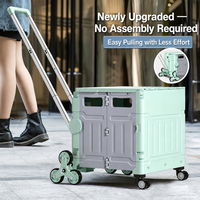 Chariot de manutention OEM pliable à 6 roues pour escaliers avec couvercle, personnalisable, vente en gros