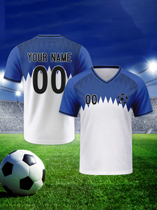 Uniforme <span class=keywords><strong>de</strong></span> Fútbol <span class=keywords><strong>de</strong></span> Alta Calidad 100% Poliéster con Cuello en V, Personalizable, Transpirable, <span class=keywords><strong>de</strong></span> Secado Rápido, con Impresión <span class=keywords><strong>de</strong></span> Nombre, Servicio OEM - Product Image 5