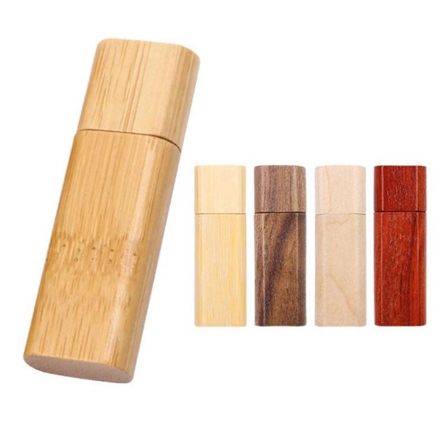 Walnut Maple Bamboo Wood Finish USB 2.0 Stick 4GB Business Glass Crystal Wooden Flash Drive 8GB 16GB 32GB 64GB Options