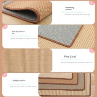 Planche à gratter pour chat domestique moderne Coussin en sisal résistant à l'usure Griffe de meulage anti-rayures essentielle pour la protection du canapé pour animaux de compagnie