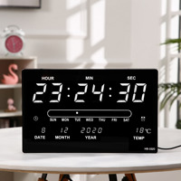 Kalender Digital Abadi Jam Dinding Plastik Kaca Modern dengan Fungsi Alarm dan Sumber Daya Eksternal untuk Pemeriksaan Rumah Sakit