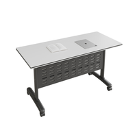 Table de conférence pliable minimaliste durable en gros avec roulettes, design amovible, mobilier de bureau de haute qualité