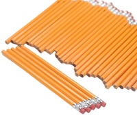 Stylo et crayon en bois jaune ensemble enfants stylos et crayons mignons en caoutchouc pour dessiner papeterie fournitures scolaires en gros