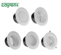 Diffuseur d'air circulaire en plastique ABS de nouvelle conception, réglable, pour système de ventilation HVAC, adapté aux hôtels et bureaux, personnalisable OEM