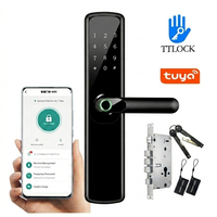 Aluminiumlegierung Außen-Biometrie-Fingerabdruck Digitales Elektronisches Ttlock Tuya Smart Lock mit Hebelgriff 6068 Outdoor Wasserdicht