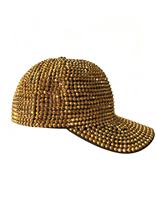 Casquette de baseball entièrement recouverte de strass, chapeau scintillant en cristal, casquette de sport ajustable à visière incurvée unisexe