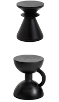 Table basse design noire moderne avec canapé latéral Meubles de salon en bois pour la maison Hôtel et hôpital Salles à manger